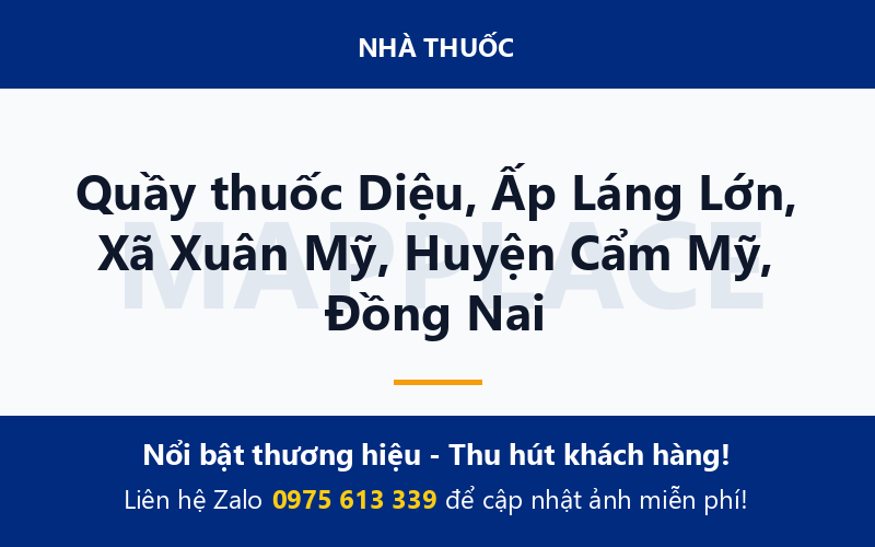 Quầy thuốc Diệu, Ấp Láng Lớn, Xã Xuân Mỹ, Huyện Cẩm Mỹ, Đồng Nai