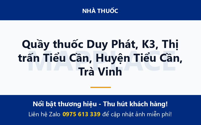 Quầy thuốc Duy Phát, K3, Thị trấn Tiểu Cần, Huyện Tiểu Cần, Trà Vinh