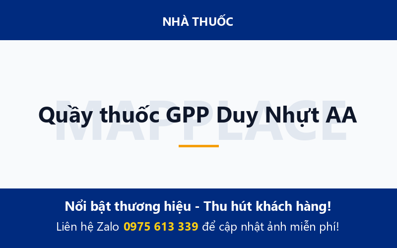 Quầy thuốc GPP Duy Nhựt AA