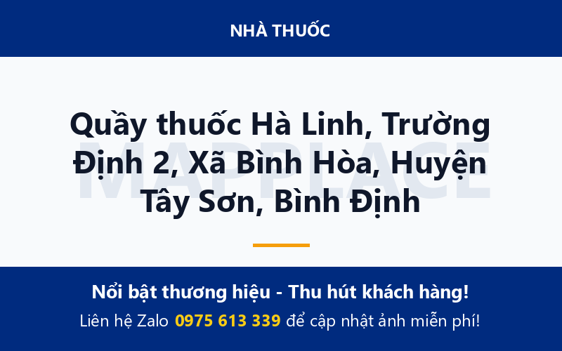 Quầy thuốc Hà Linh, Trường Định 2, Xã Bình Hòa, Huyện Tây Sơn, Bình Định