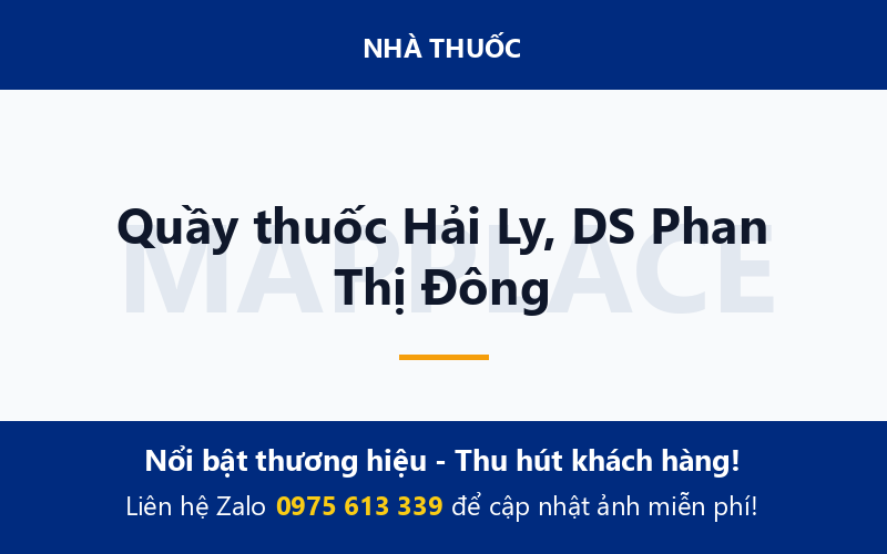 Quầy thuốc Hải Ly, DS Phan Thị Đông