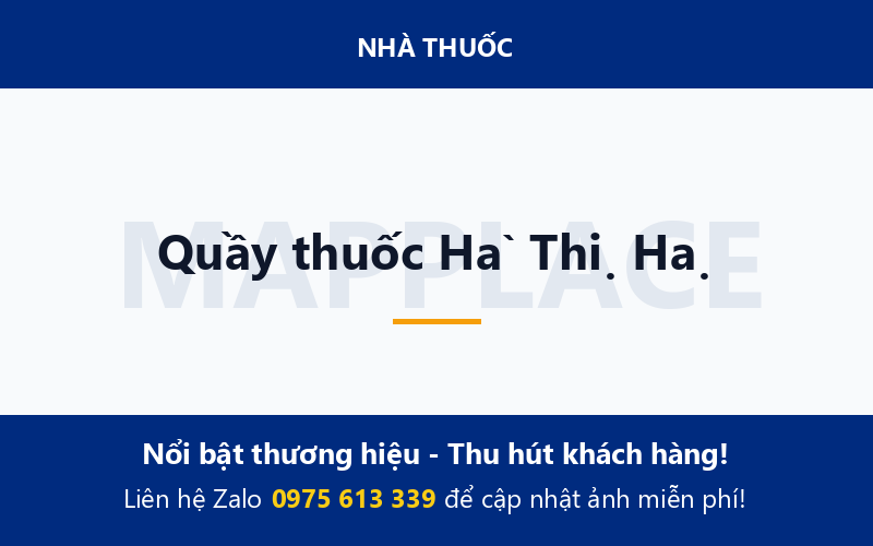 Quầy thuốc Hà Thị Hạ