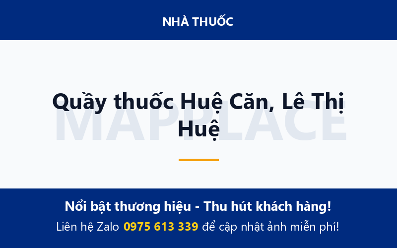 Quầy thuốc Huệ Căn, Lê Thị Huệ
