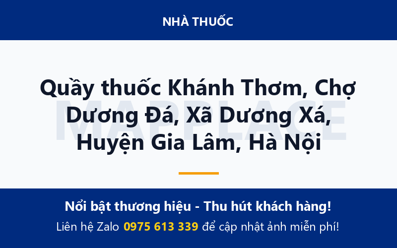 Quầy thuốc Khánh Thơm, Chợ Dương Đá, Xã Dương Xá, Huyện Gia Lâm, Hà Nội