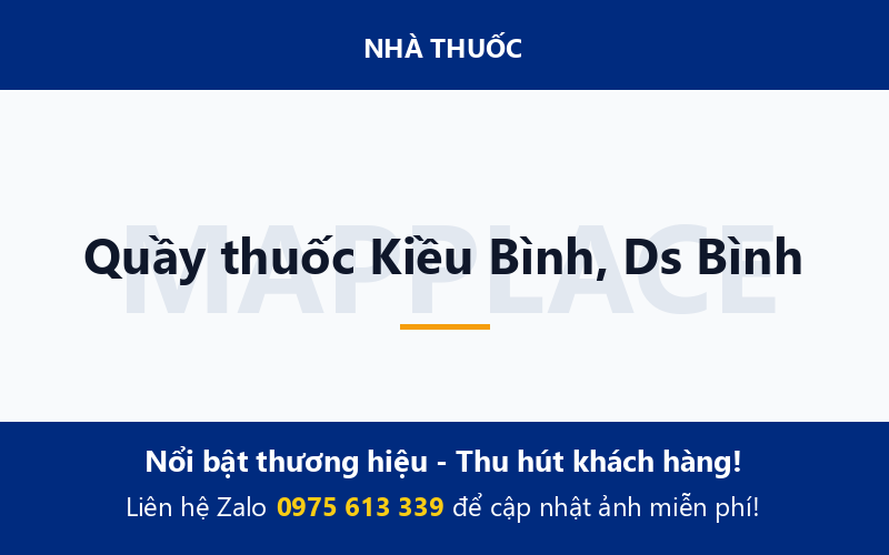 Quầy thuốc Kiều Bình, Ds Bình
