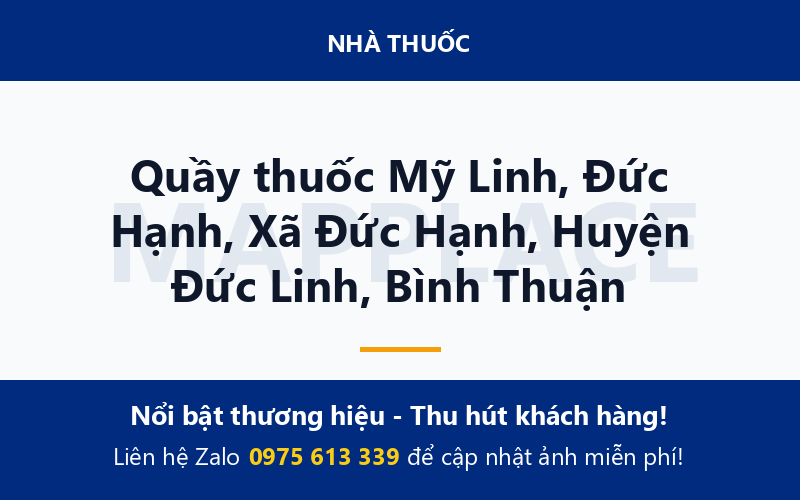 Quầy thuốc Mỹ Linh, Đức Hạnh, Xã Đức Hạnh, Huyện Đức Linh, Bình Thuận