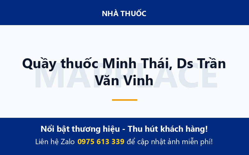 Quầy thuốc Minh Thái, Ds Trần Văn Vinh