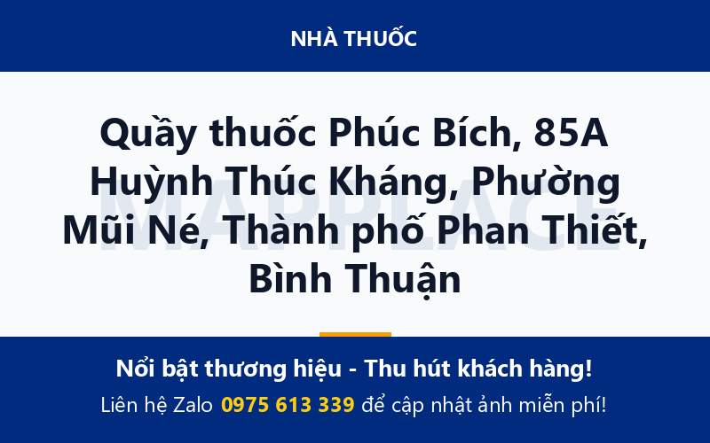 Quầy thuốc Phúc Bích, 85A Huỳnh Thúc Kháng, Phường Mũi Né, Thành phố Phan Thiết, Bình Thuận