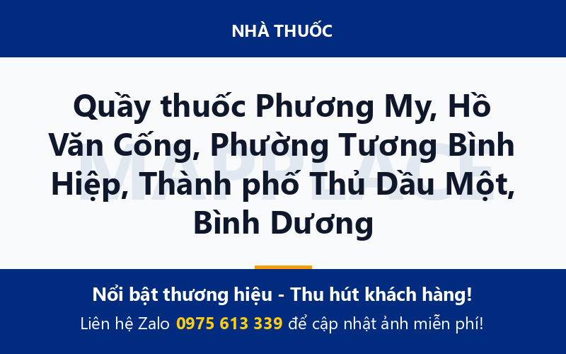 Quầy thuốc Phương My, Hồ Văn Cống, Phường Tương Bình Hiệp, Thành phố Thủ Dầu Một, Bình Dương