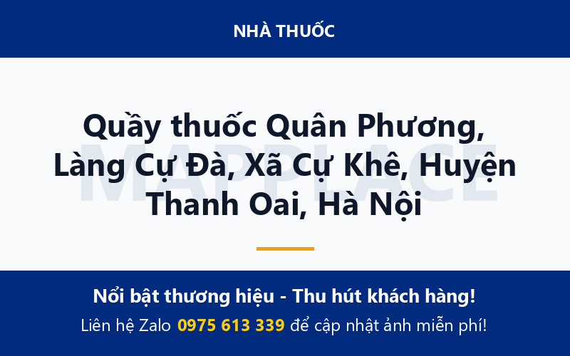 Quầy thuốc Quân Phương, Làng Cự Đà, Xã Cự Khê, Huyện Thanh Oai, Hà Nội