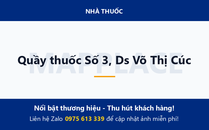 Quầy thuốc Số 3, Ds Võ Thị Cúc