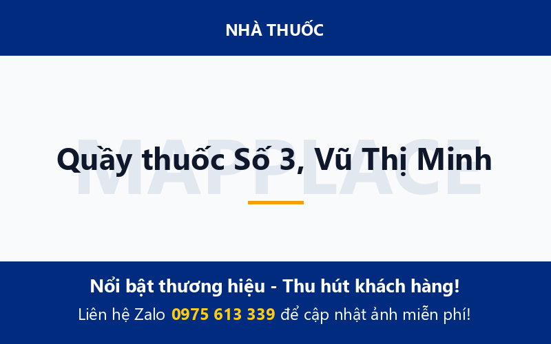 Quầy thuốc Số 3, Vũ Thị Minh