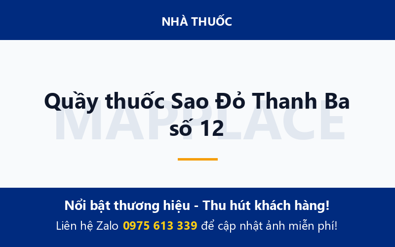 Quầy thuốc Sao Đỏ Thanh Ba số 12