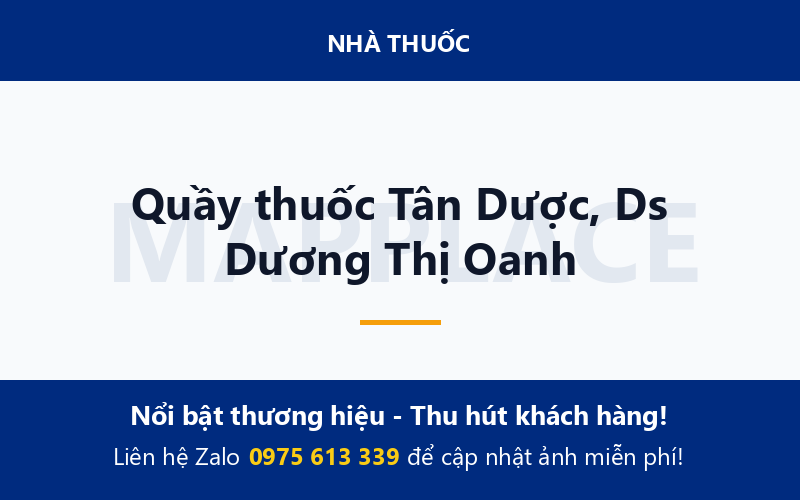 Quầy thuốc Tân Dược, Ds Dương Thị Oanh