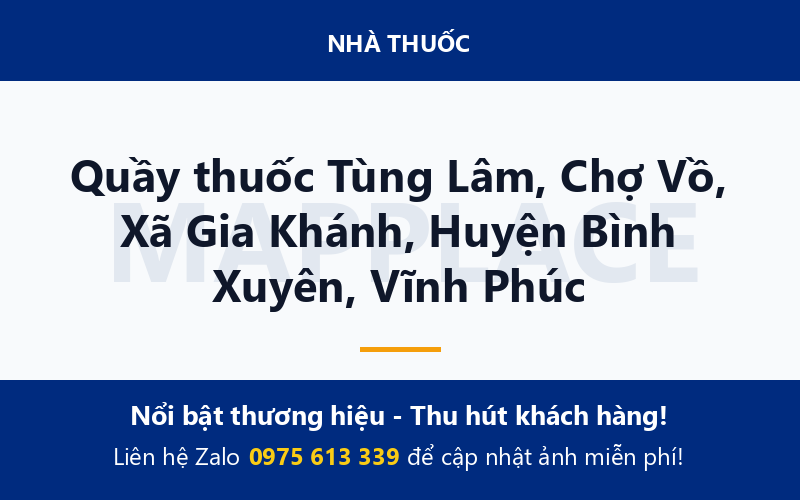 Quầy thuốc Tùng Lâm, Chợ Vồ, Xã Gia Khánh, Huyện Bình Xuyên, Vĩnh Phúc