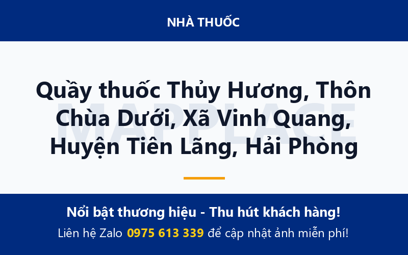 Quầy thuốc Thủy Hương, Thôn Chùa Dưới, Xã Vinh Quang, Huyện Tiên Lãng, Hải Phòng