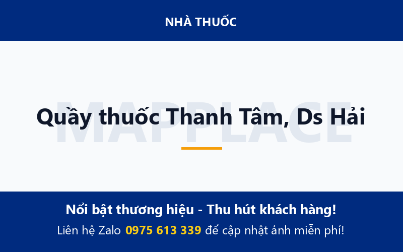 Quầy thuốc Thanh Tâm, Ds Hải