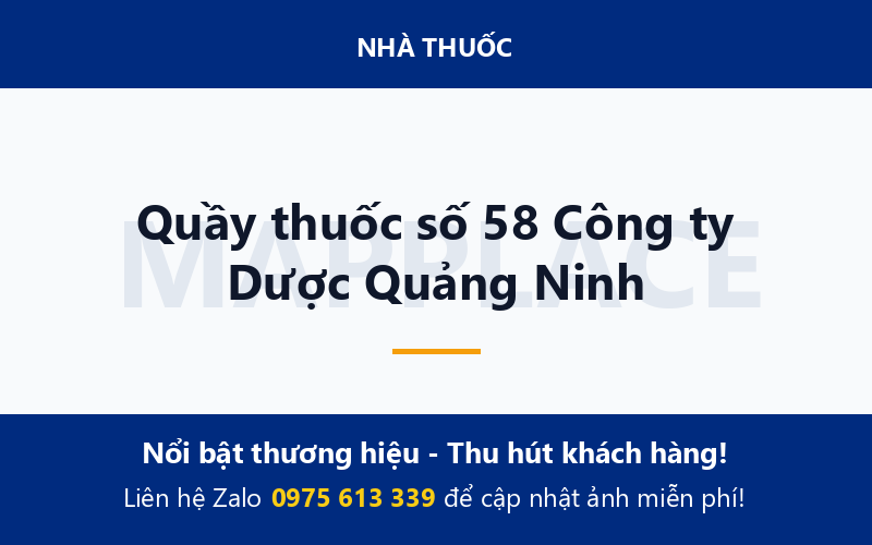 Quầy thuốc số 58 Công ty Dược Quảng Ninh