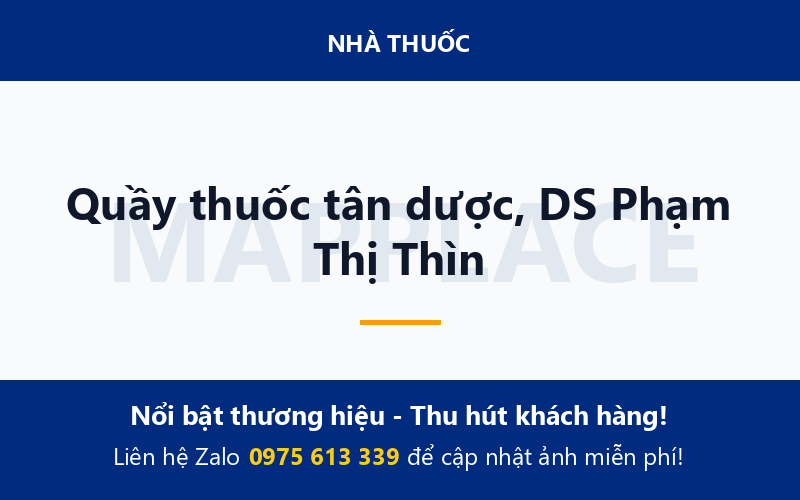 Quầy thuốc tân dược, DS Phạm Thị Thìn