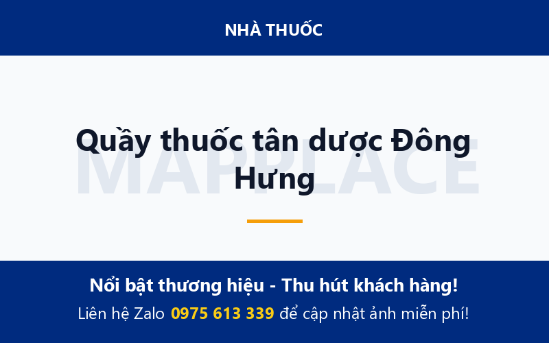Quầy thuốc tân dược Đông Hưng