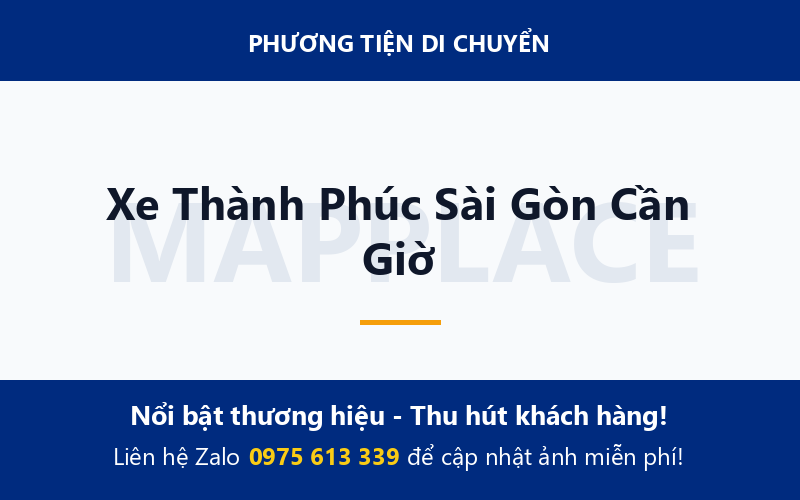 Xe Thành Phúc Sài Gòn Cần Giờ