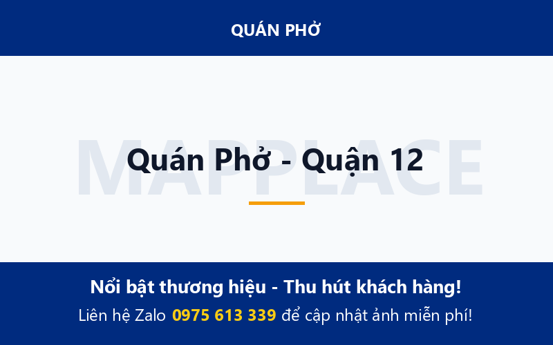 Quán Phở - Quận 12