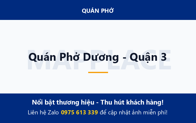 Quán Phở Dương - Quận 3