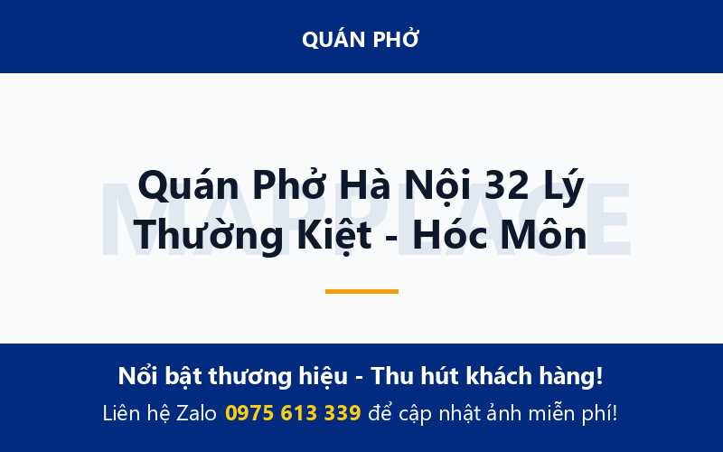 Quán Phở Hà Nội 32 Lý Thường Kiệt - Hóc Môn