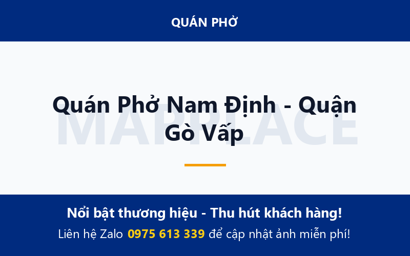 Quán Phở Nam Định - Quận Gò Vấp