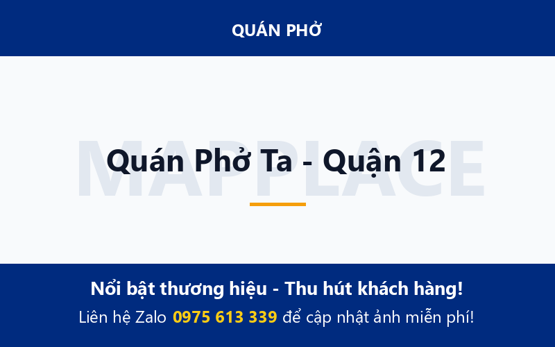 Quán Phở Ta - Quận 12