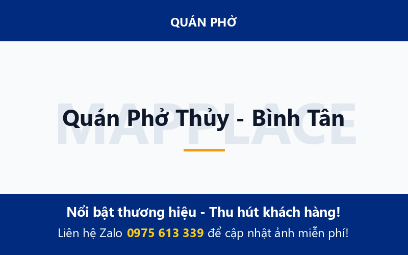 Quán Phở Thủy - Bình Tân