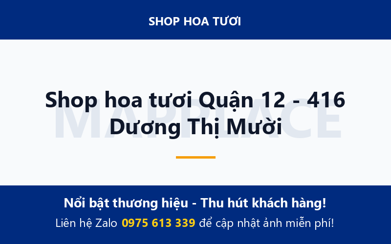 Shop hoa tươi Quận 12 - 416 Dương Thị Mười