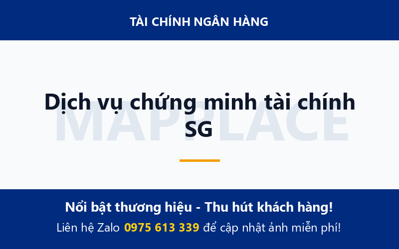 Dịch vụ chứng minh tài chính SG