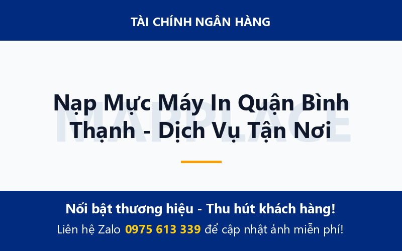 Nạp Mực Máy In Quận Bình Thạnh - Dịch Vụ Tận Nơi