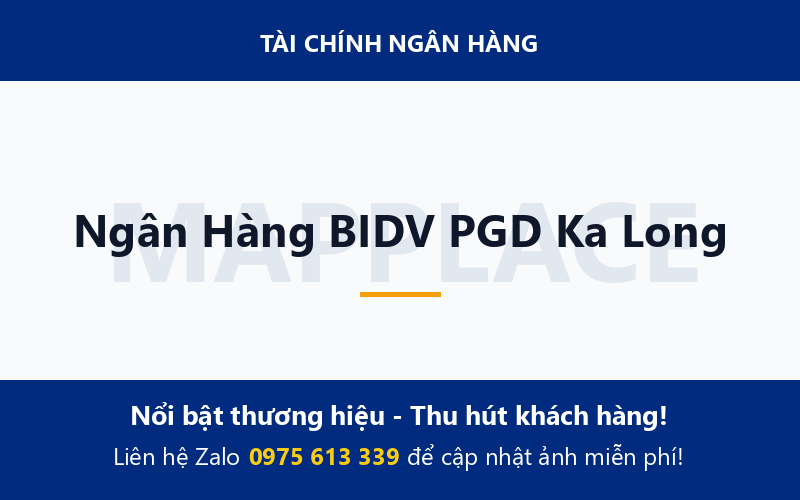 Ngân Hàng BIDV PGD Ka Long