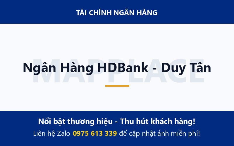 Ngân Hàng HDBank - Duy Tân