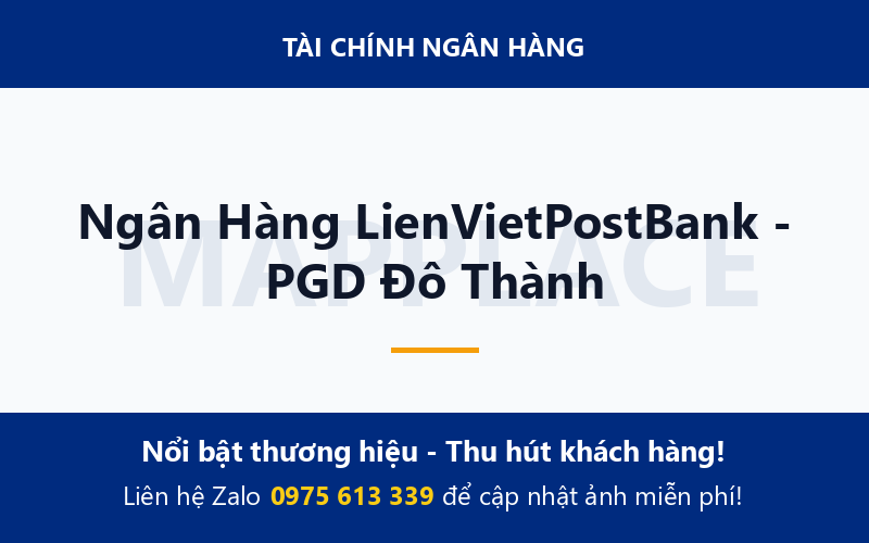 Ngân Hàng LienVietPostBank - PGD Đô Thành