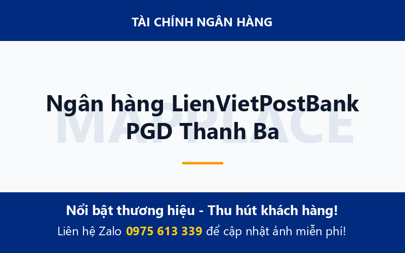 Ngân hàng LienVietPostBank PGD Thanh Ba