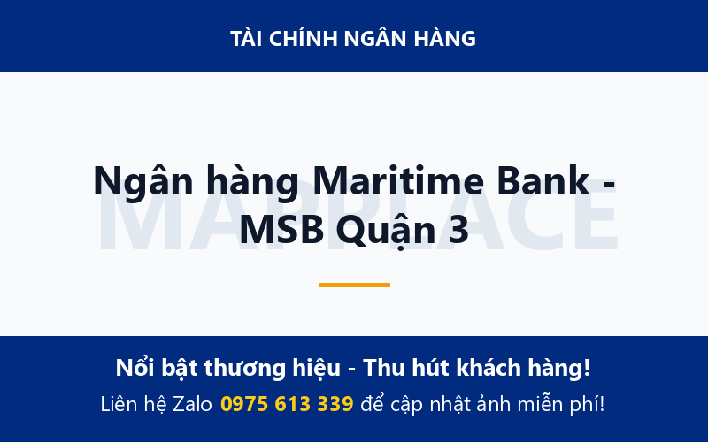 Ngân hàng Maritime Bank - MSB Quận 3