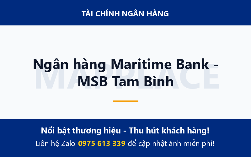 Ngân hàng Maritime Bank - MSB Tam Bình