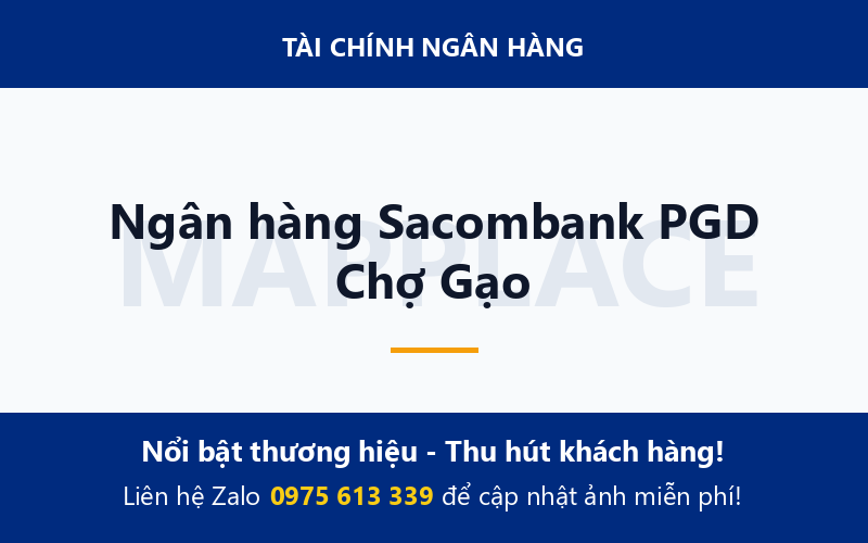 Ngân hàng Sacombank PGD Chợ Gạo