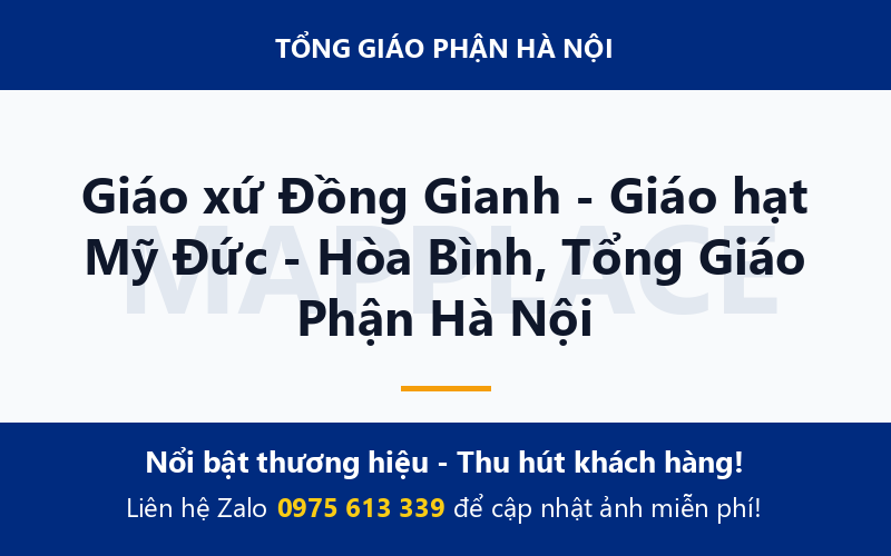 Giáo xứ Đồng Gianh - Giáo hạt Mỹ Đức - Hòa Bình, Tổng Giáo Phận Hà Nội