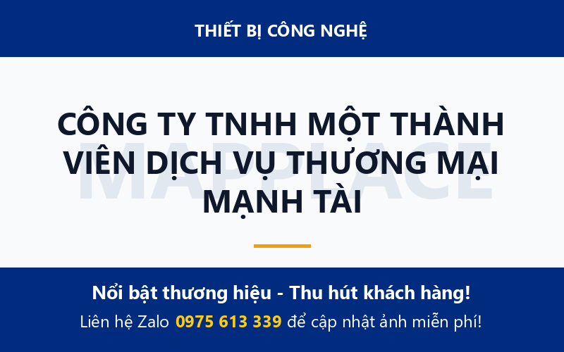 CÔNG TY TNHH MỘT THÀNH VIÊN DỊCH VỤ THƯƠNG MẠI MẠNH TÀI