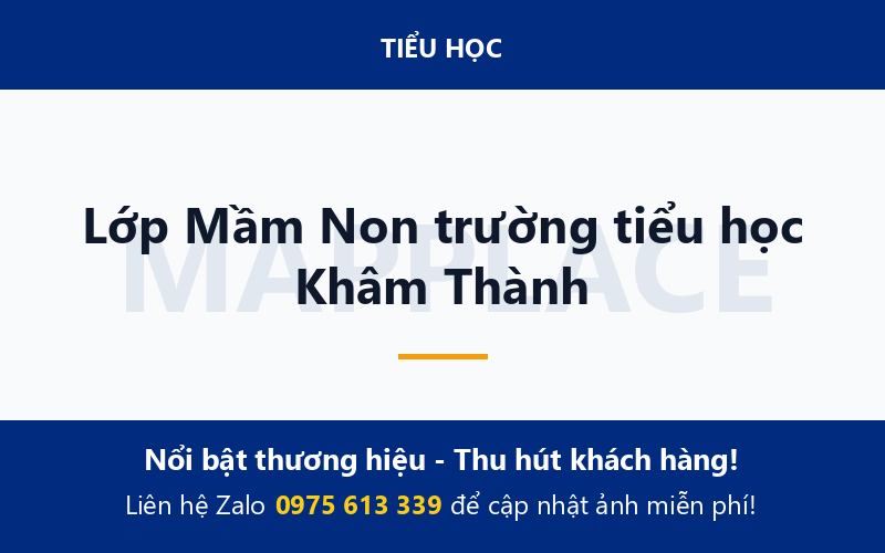 Lớp Mầm Non trường tiểu học Khâm Thành