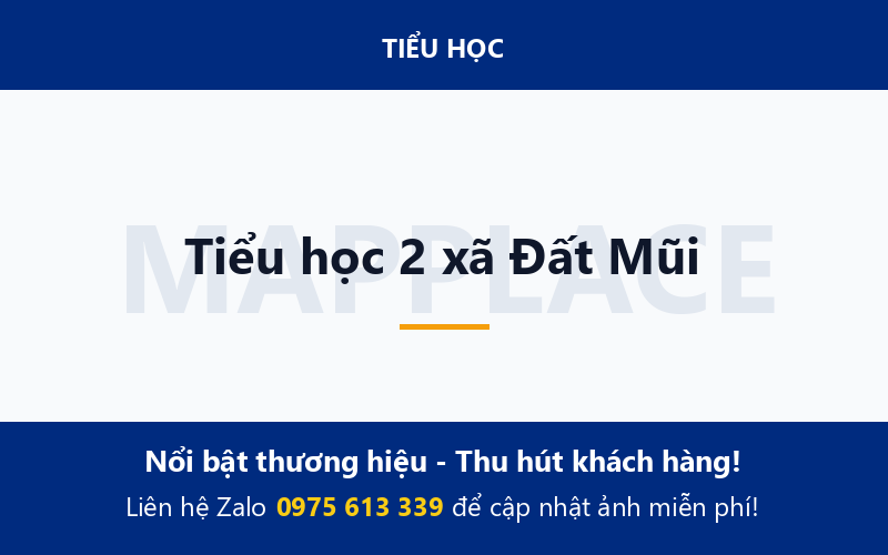Tiểu học 2 xã Đất Mũi