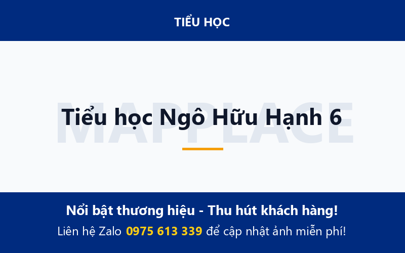 Tiểu học Ngô Hữu Hạnh 6