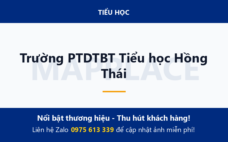 Trường PTDTBT Tiểu học Hồng Thái