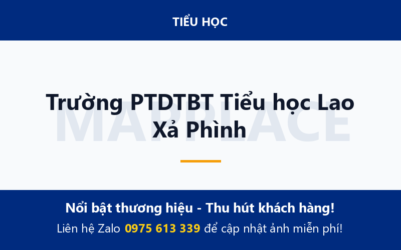 Trường PTDTBT Tiểu học Lao Xả Phình