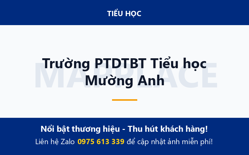 Trường PTDTBT Tiểu học Mường Anh