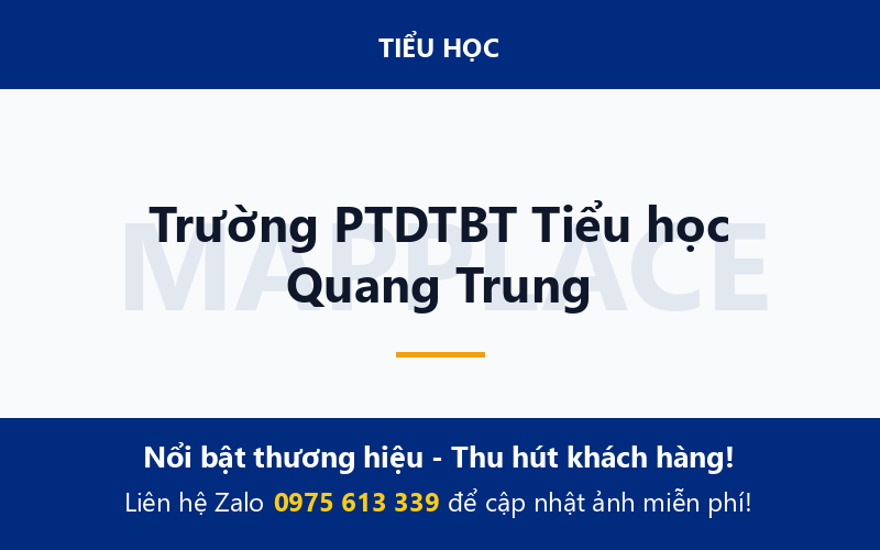 Trường PTDTBT Tiểu học Quang Trung